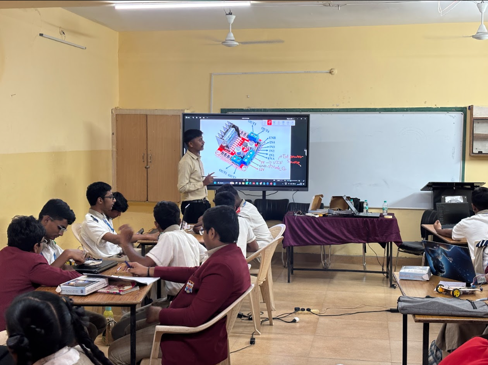 Robotics Workshop — Instructor Demonstrating the L298N Module