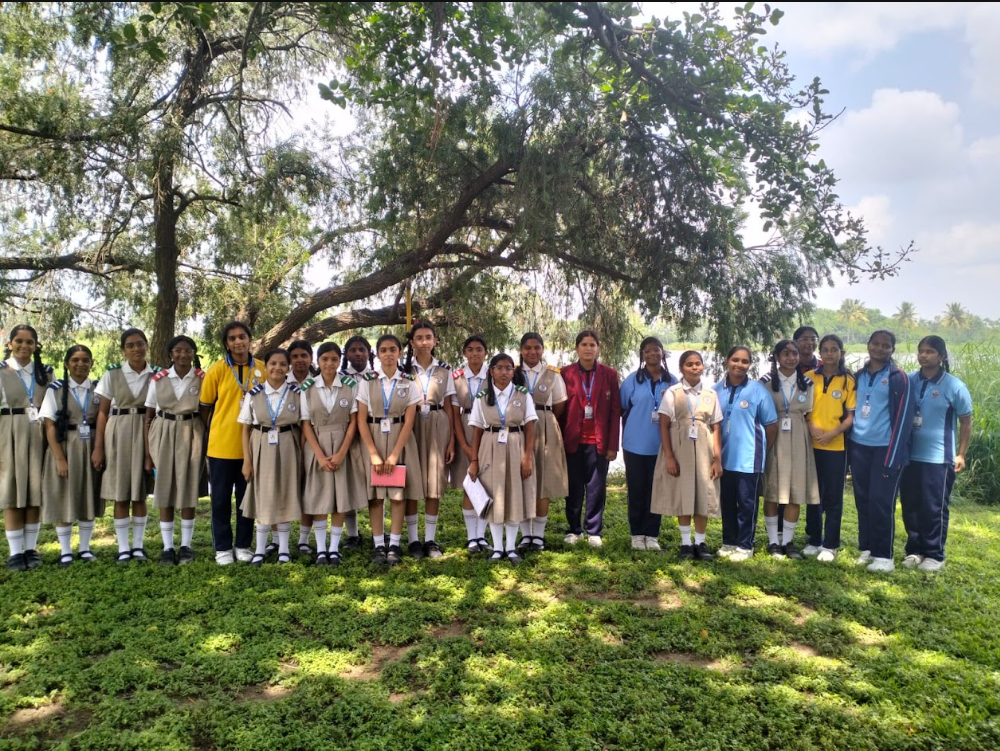 ICRISAT Field Trip — Group Photo Under the Trees