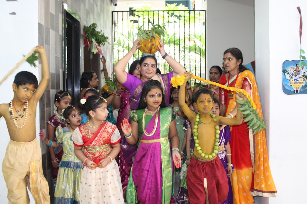 PrePrimary Bonalu — Children & Teachers in Traditional Attire
