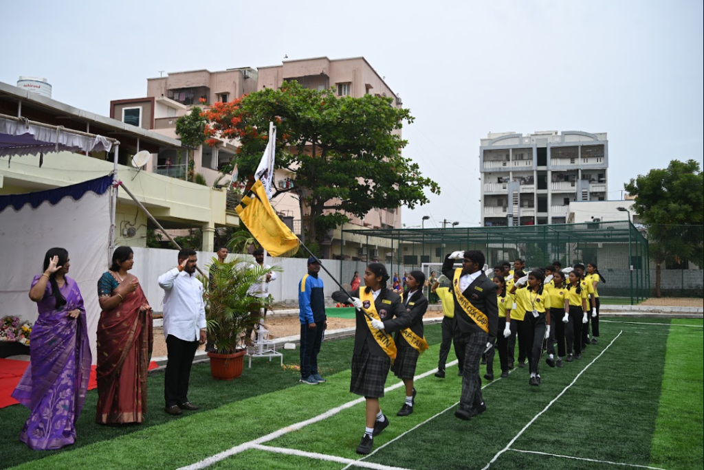House Captain Leading the March