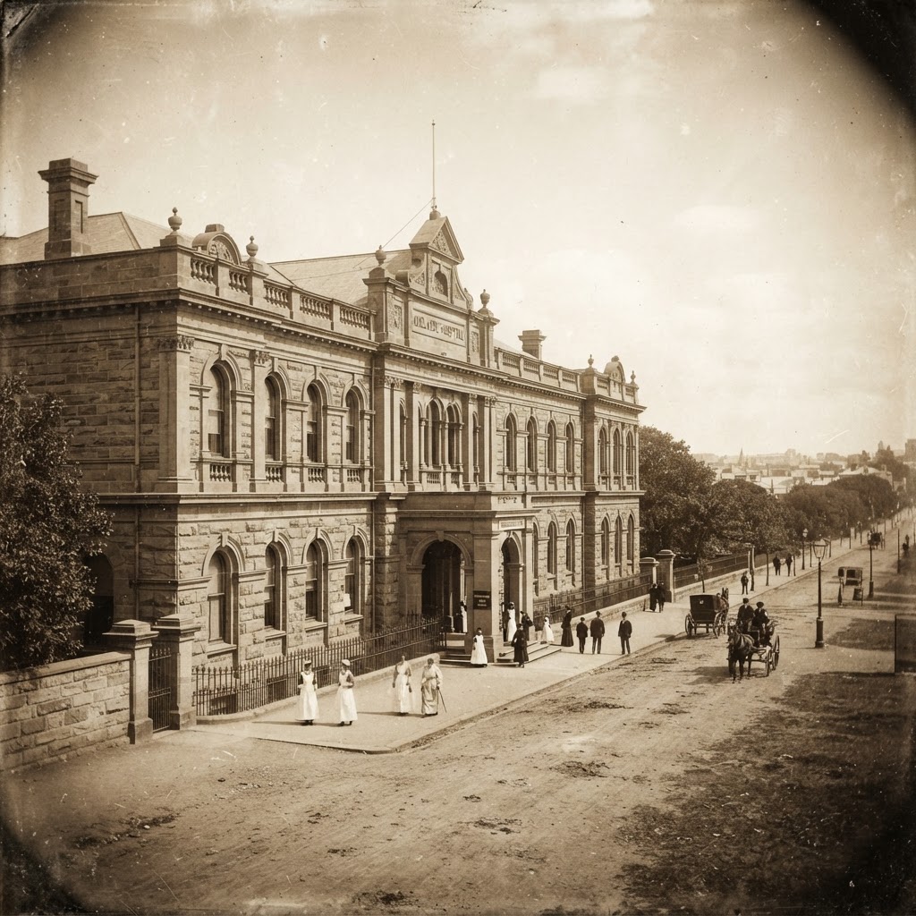 Archival-style photograph evoking early 1900s Adelaide