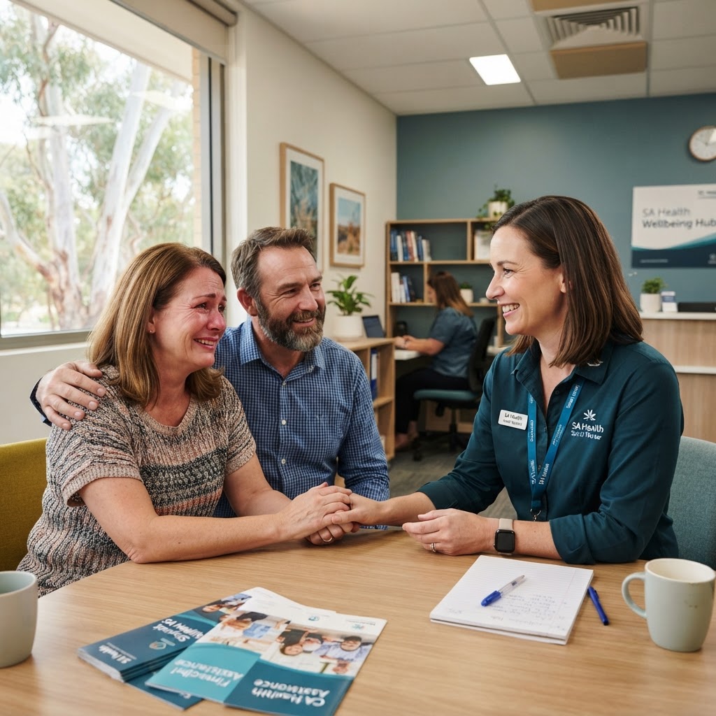 An SA Health professional supporting a South Australian patient