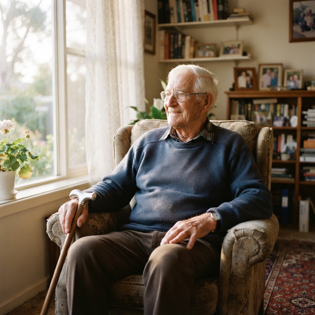 Bruce H, 85 (photo posed by model)