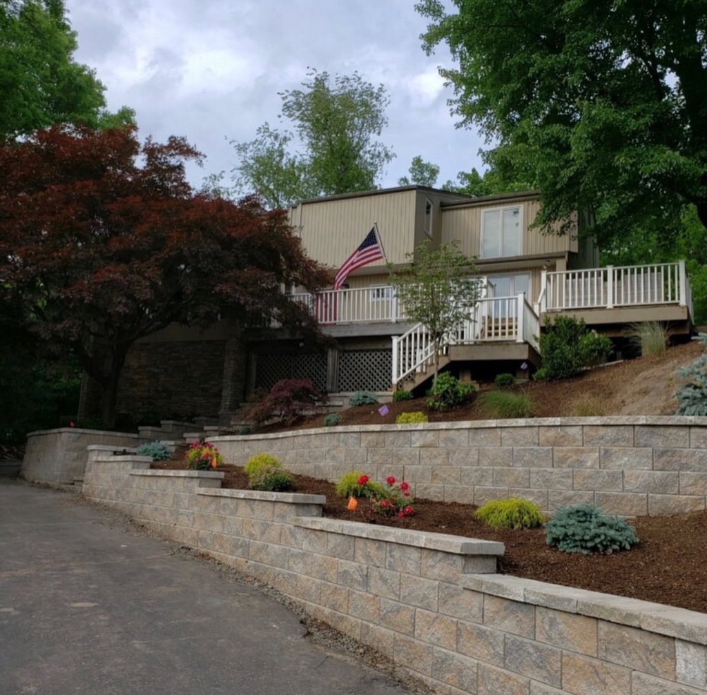Terraced Retaining Walls & Planting