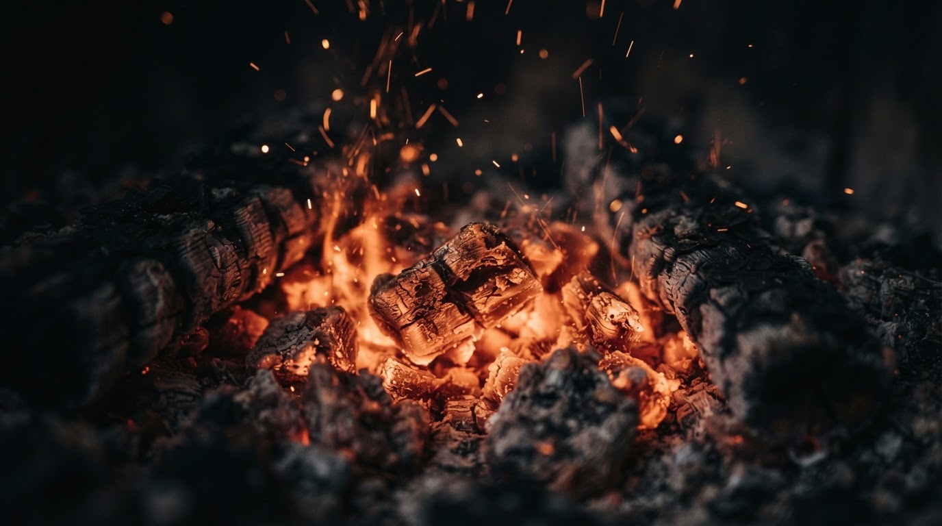 Glowing embers