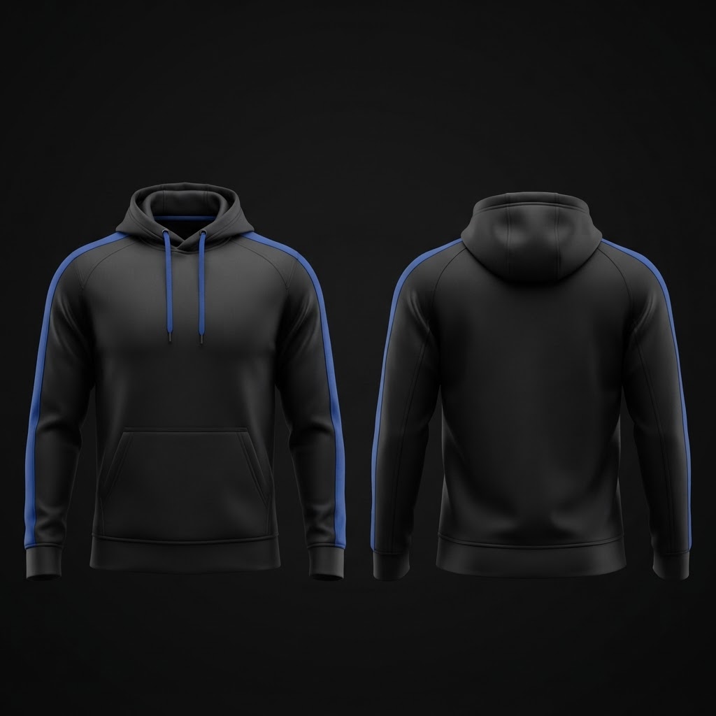 Cobalt Panel Hoodie