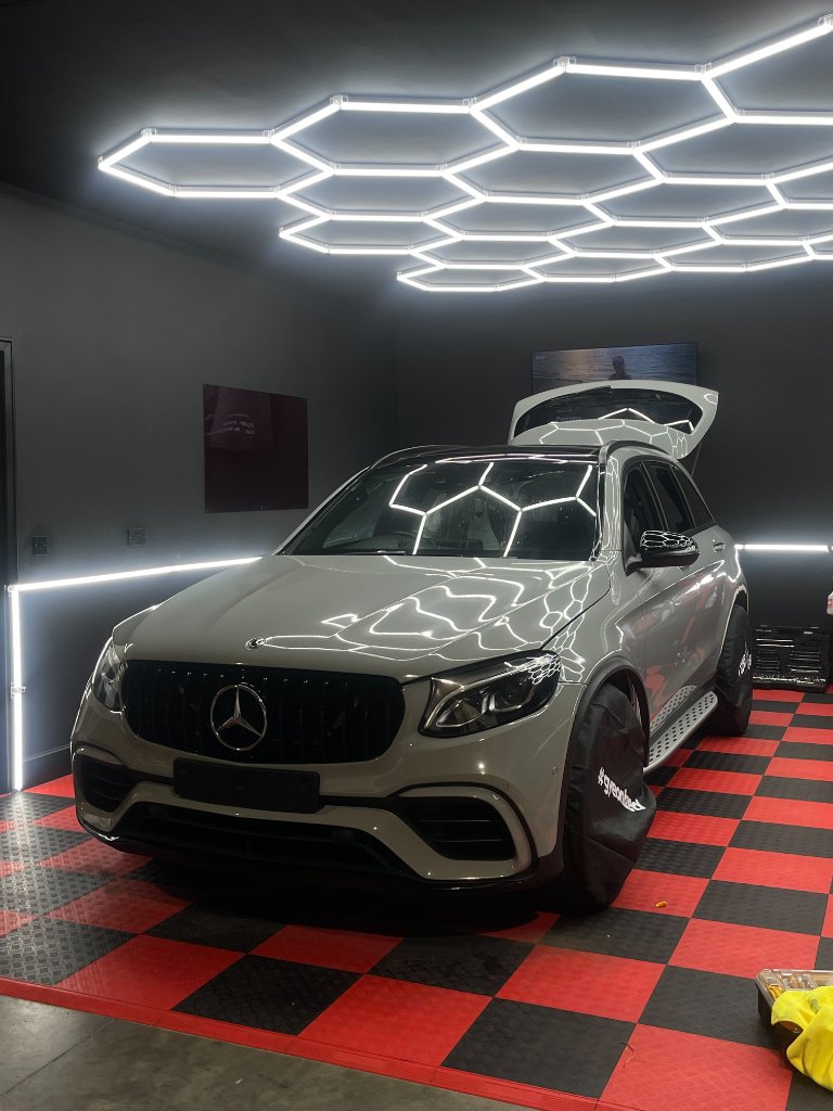Mercedes GLC63 colour change wrap in Oracal 970 Telegrey by TayJay Wraps