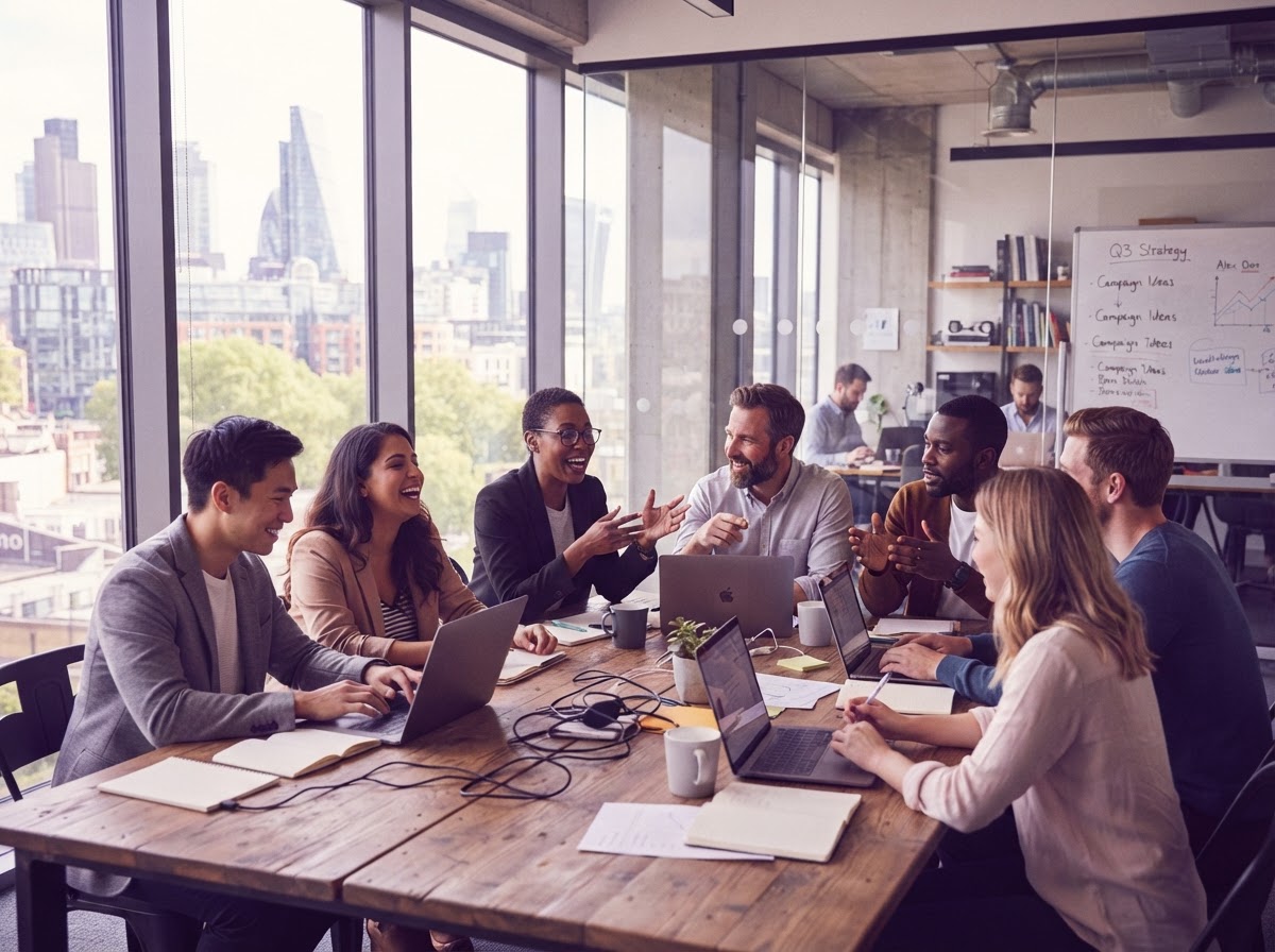 Slicedbread agency team collaborating in a meeting