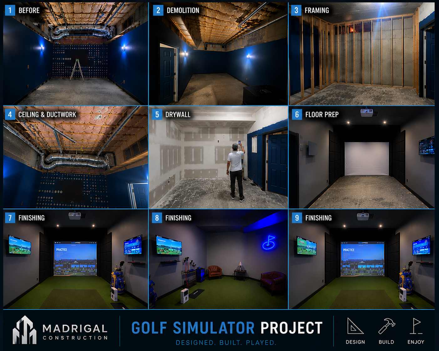 Golf Simulator Room Build