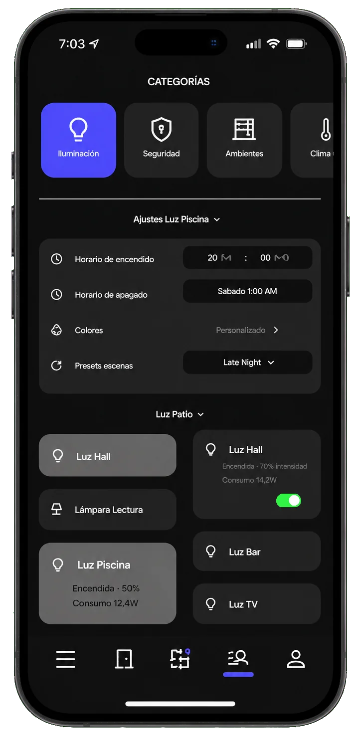 App de domótica en celular