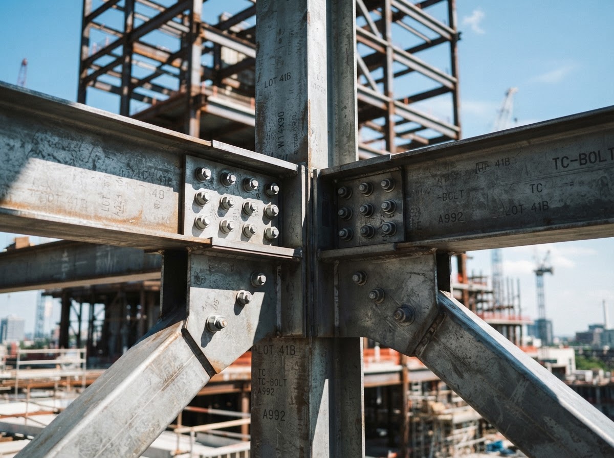 Steel beam connection detail
