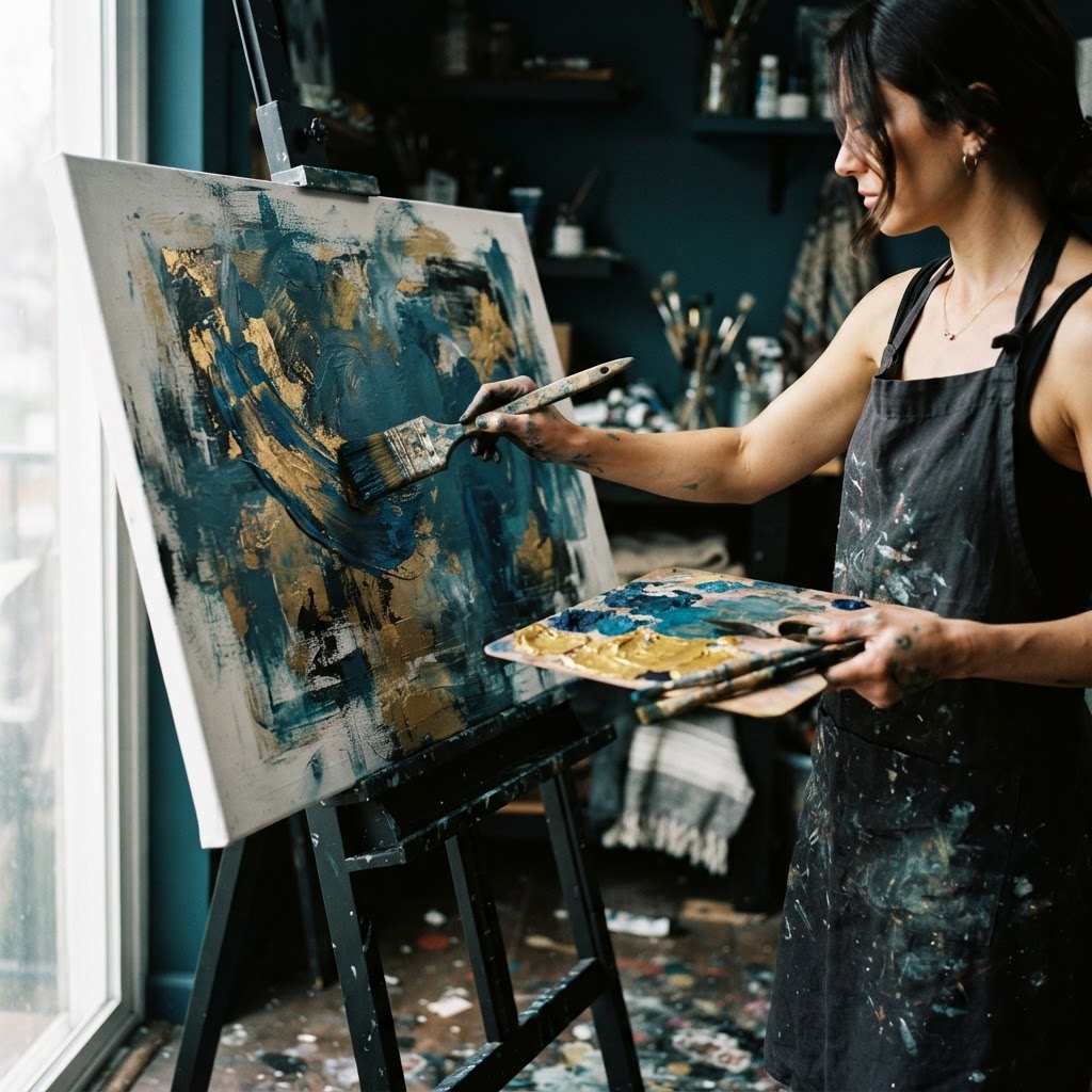 Artist at work