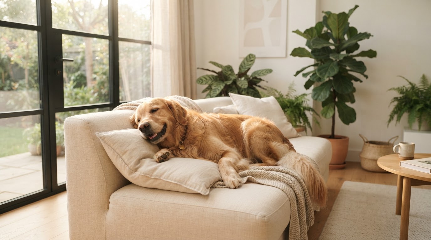 Happy pet with BoomNest products