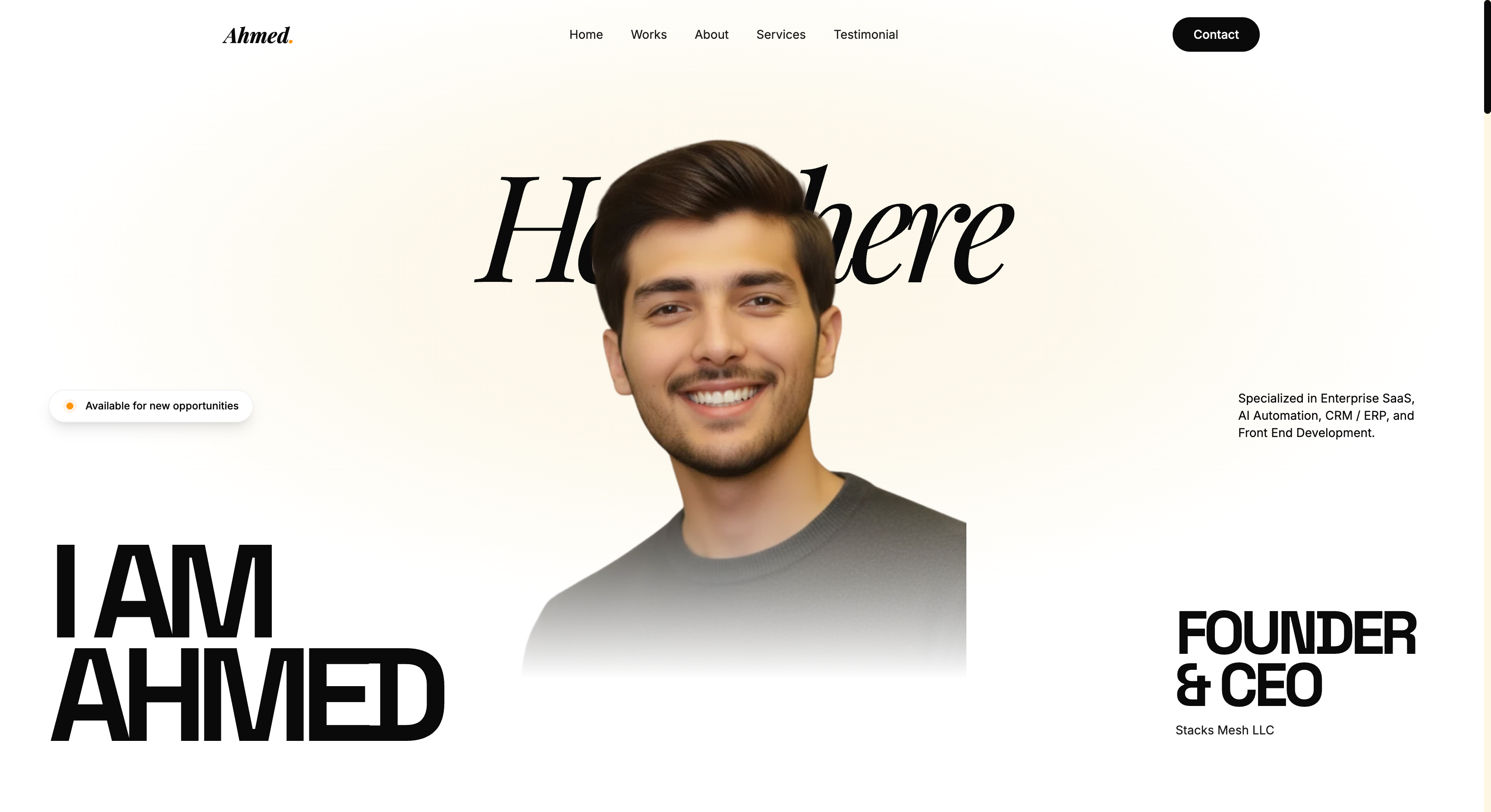 2026 Portfolio template preview