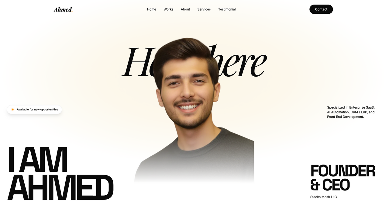 2026 Portfolio template preview