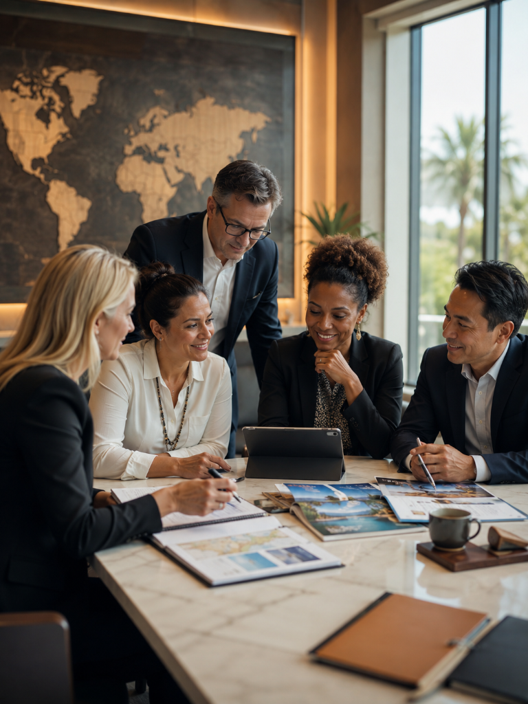 TIA members collaborating in a professional boardroom