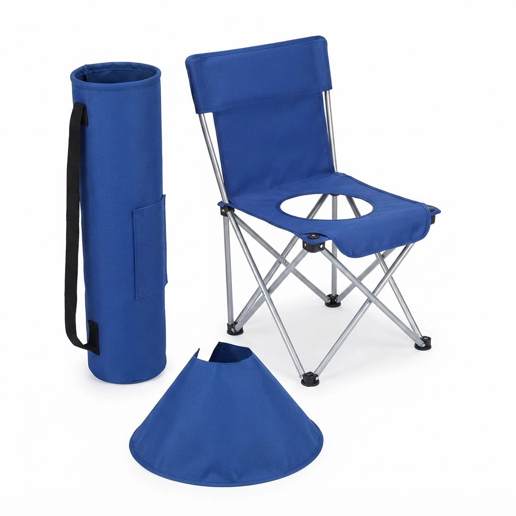The Stinky Sit portable folding toilet chair