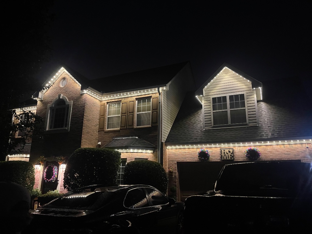 Home with warm white accent LED lighting