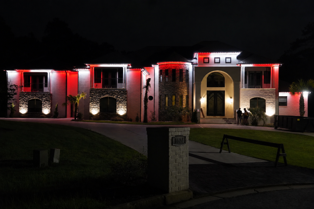 Home with Game Day LED lighting