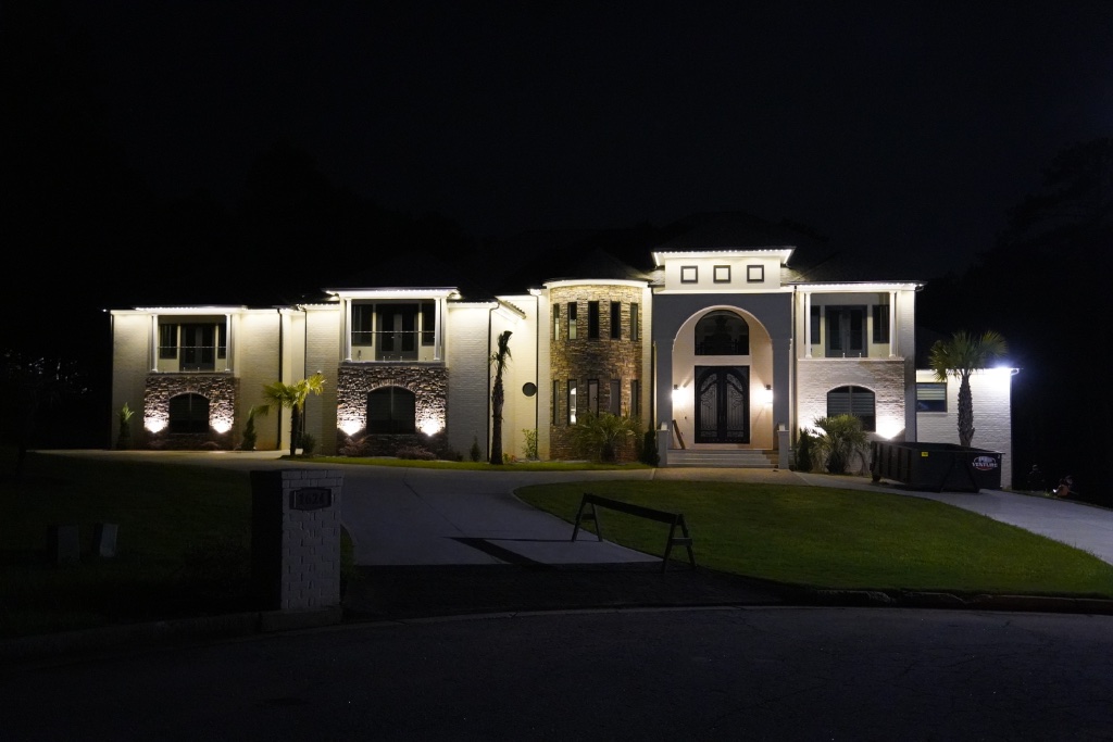Home with accent LED lighting