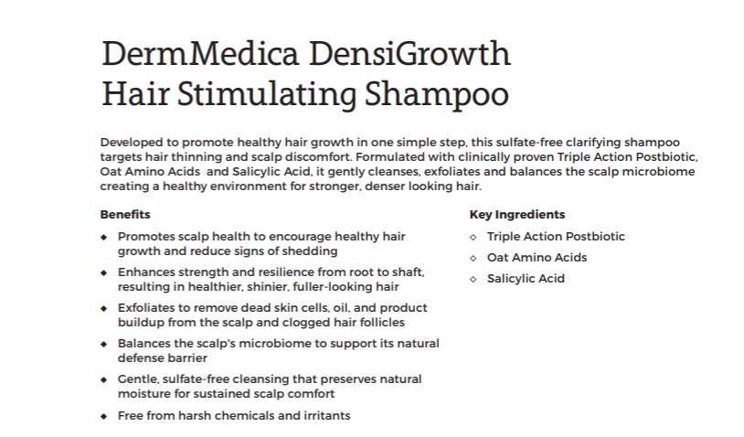 DermMedica DensiGrowth formula and ingredients