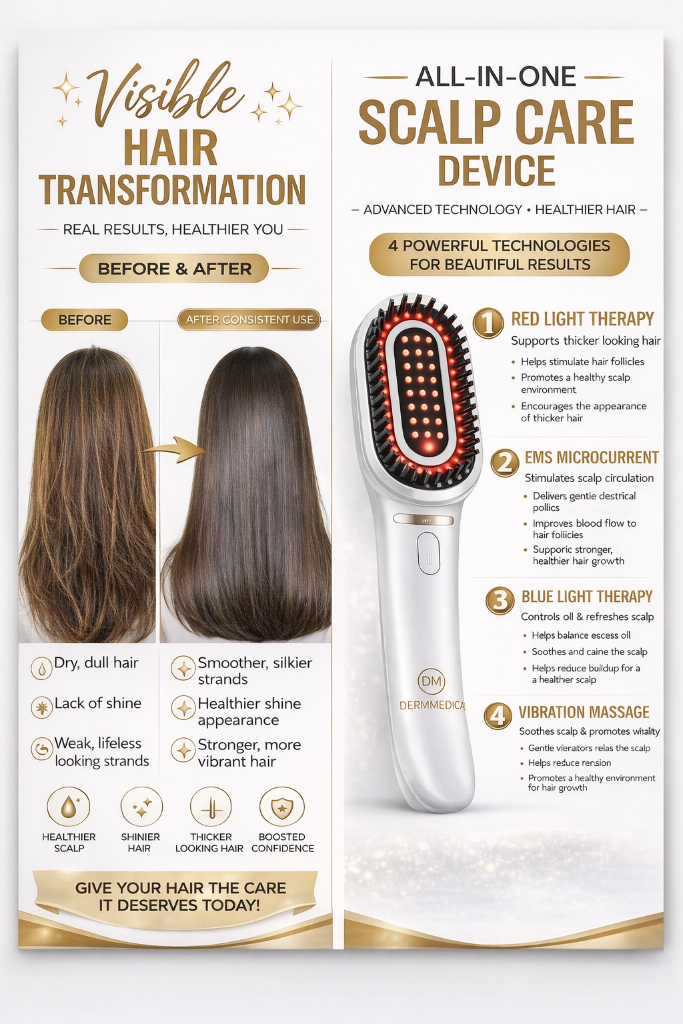 Visible hair transformation with DermMedica scalp care device