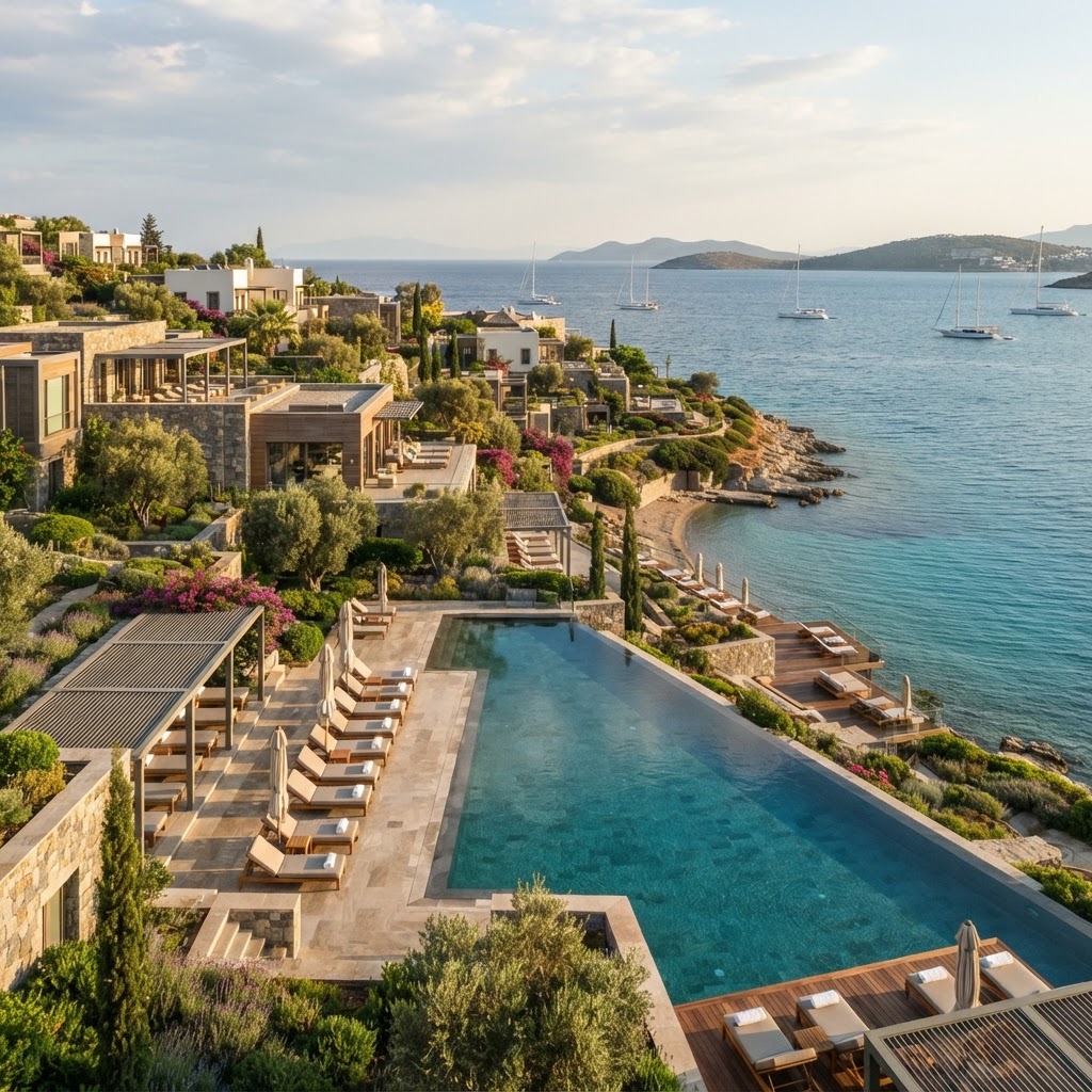 Mandarin Oriental Bodrum overlooking Paradise Bay on Turkey’s Aegean coast