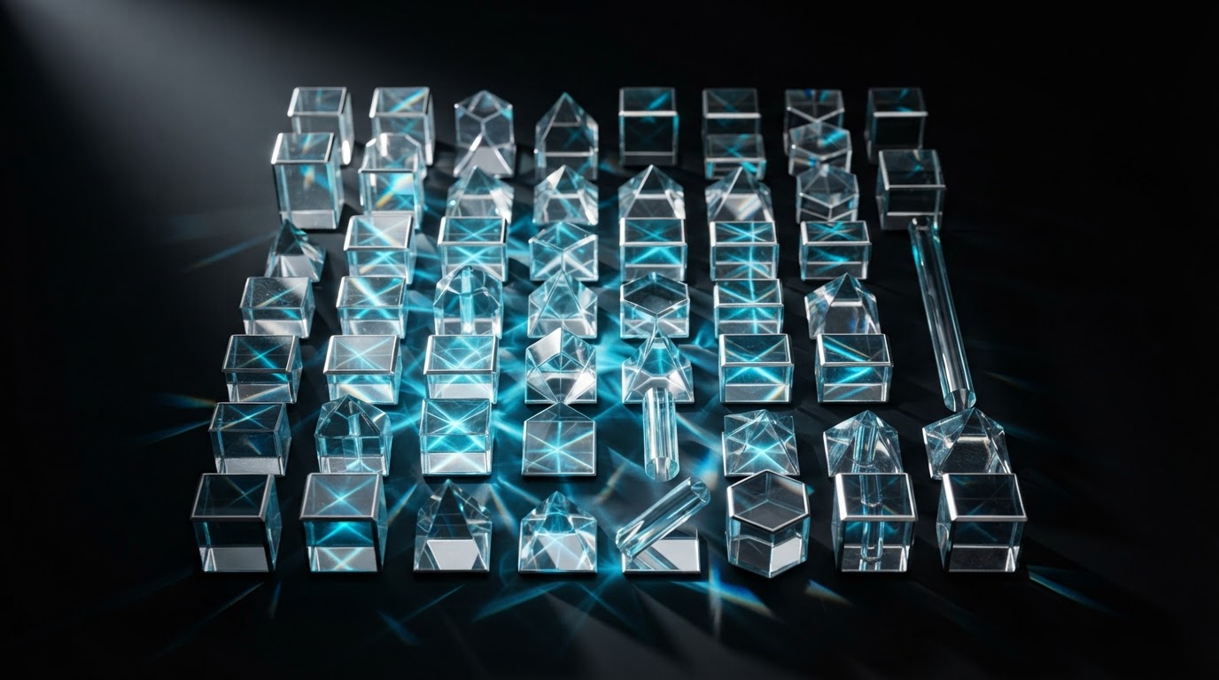Abstract glass prism visualization