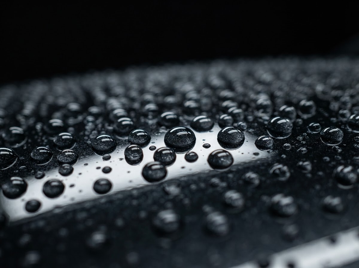 Water beading on GYEON ceramic coated vehicle surface at Opulent Detailing Epping