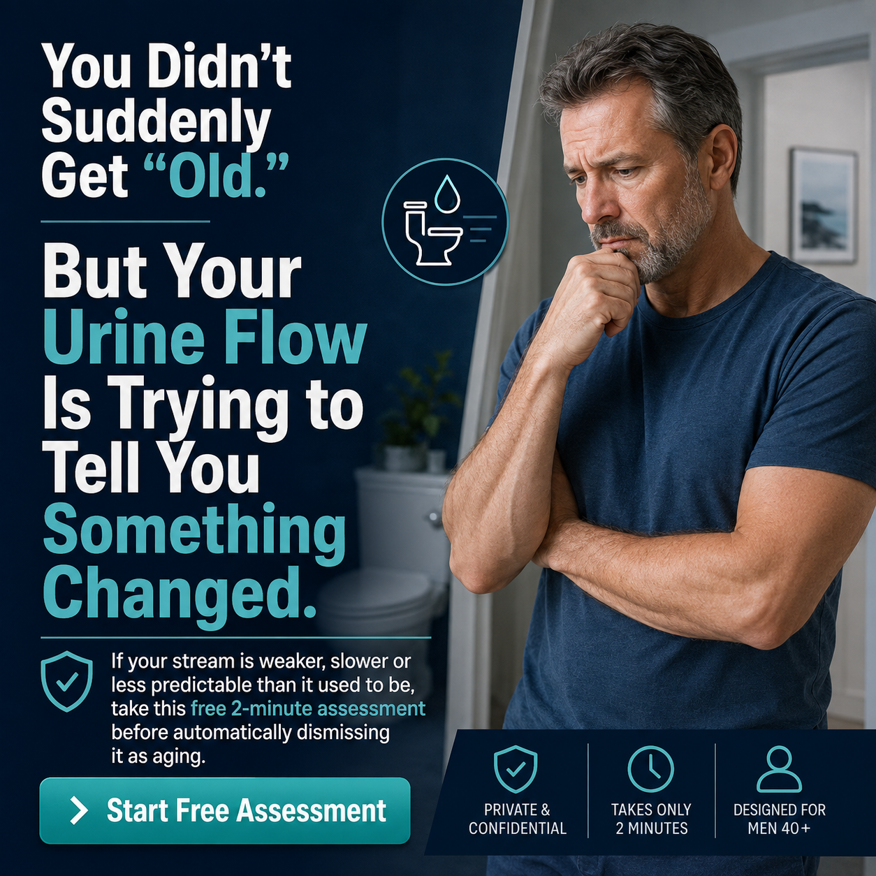 You Didn't Suddenly Get "Old." But Your Urine Is Trying to Tell You Something Changed.