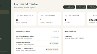 Event Planner Command Centre template preview