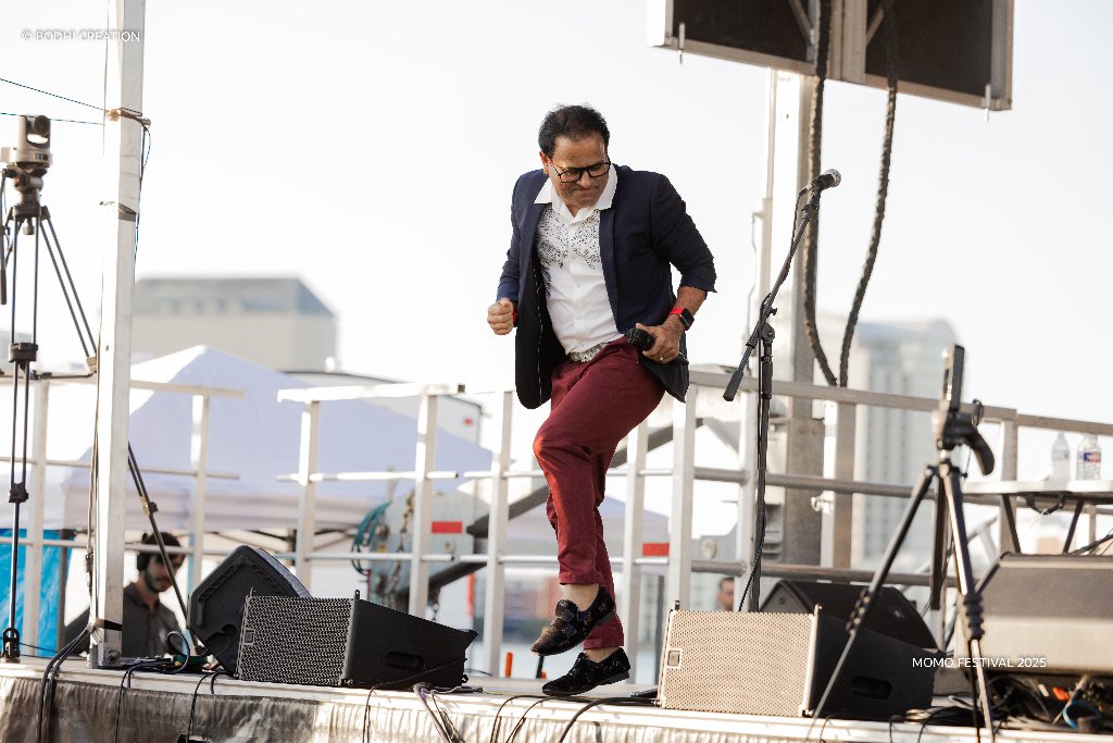 Performer dancing on stage