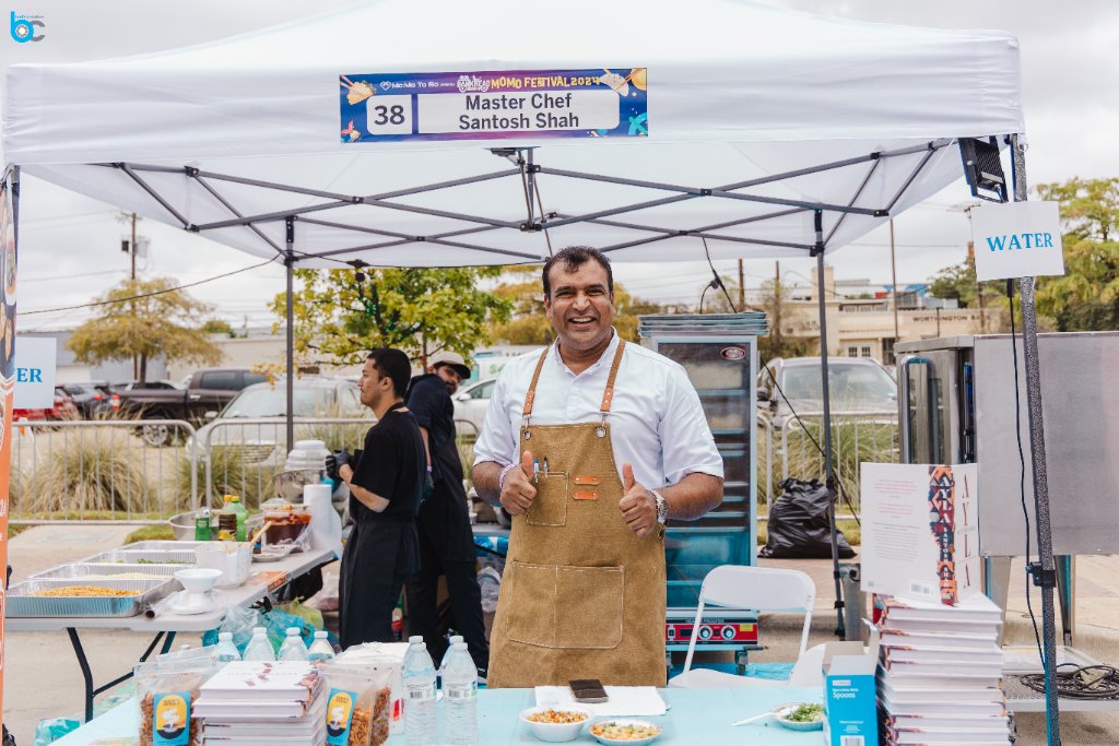 Master Chef Santosh Shah at the MoMo Festival booth