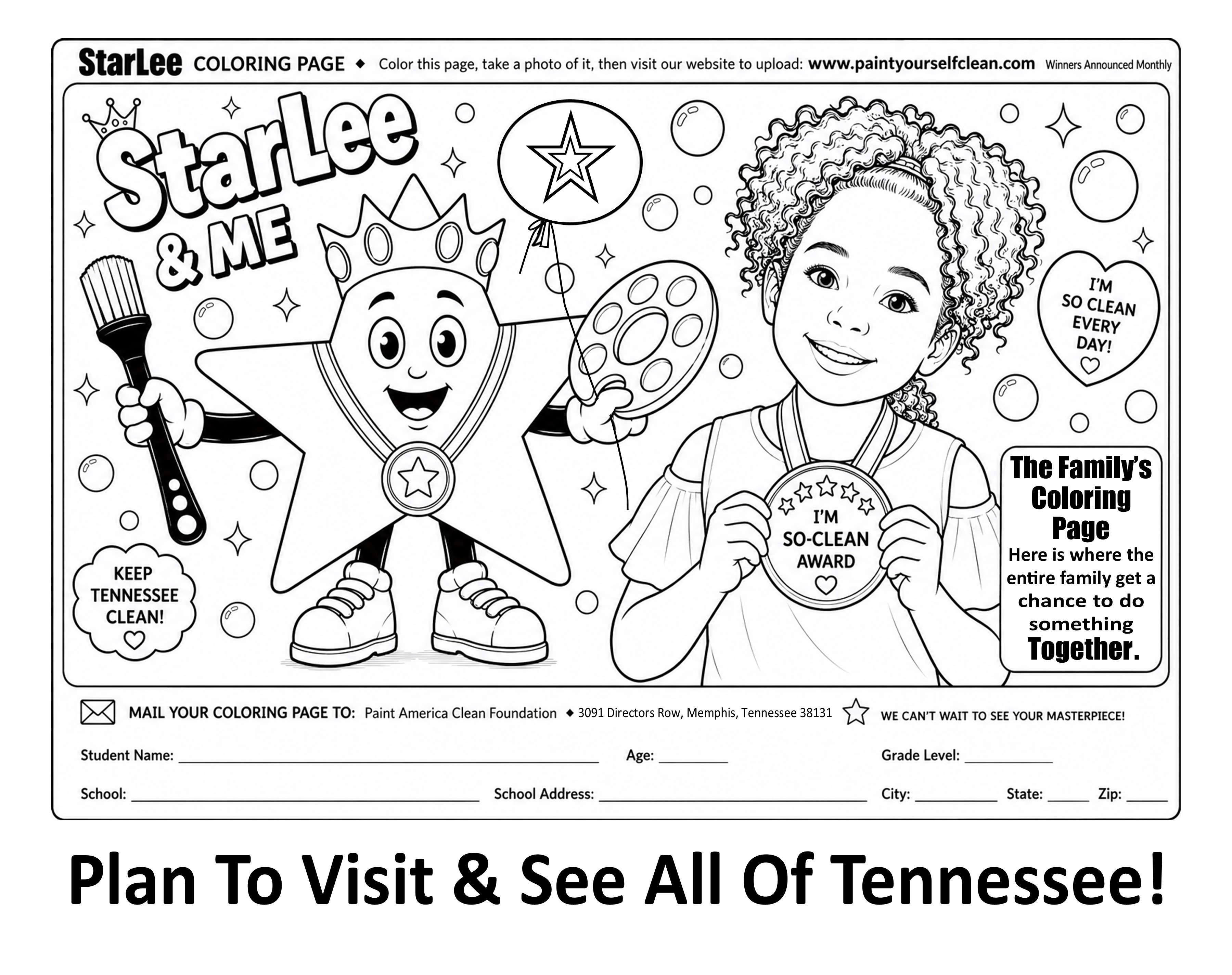 StarLee Tennessee coloring page