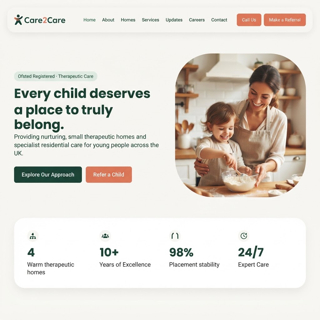 Care2Care, Care website design by BuzzBytes