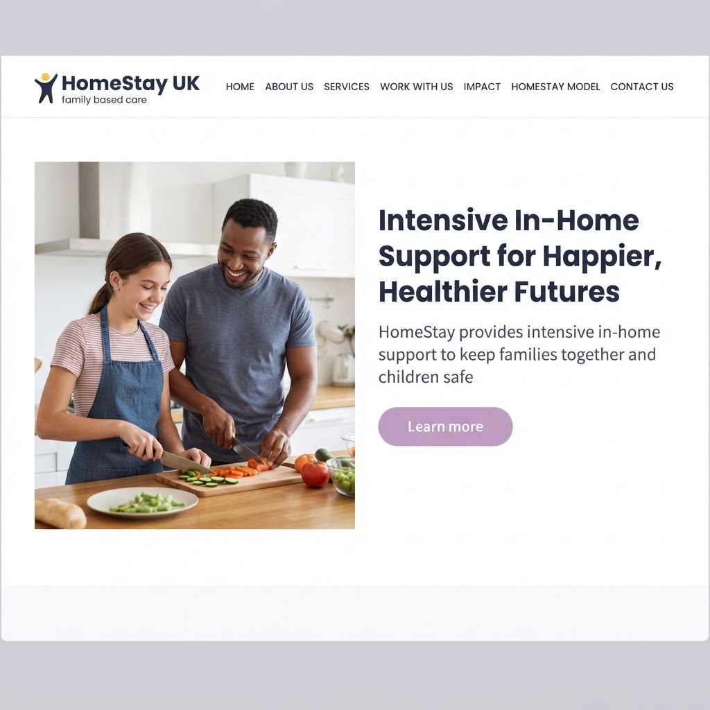 HomeStay UK, Care website design by BuzzBytes