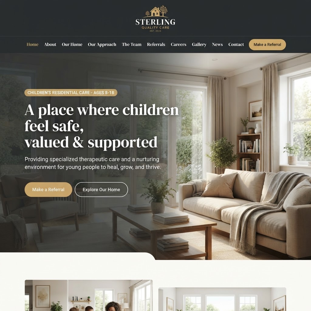 Sterling Quality Care, Care website design by BuzzBytes