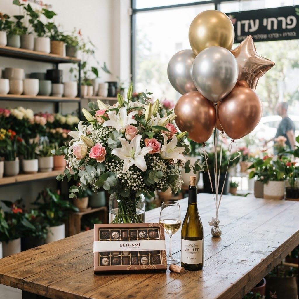 בלונים ותוספות למשלוח פרחים: השדרוג המושלם שהופך כל זר לחגיגה