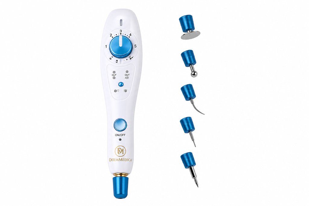 DermMedica Plasmora plasma pen with four treatment heads