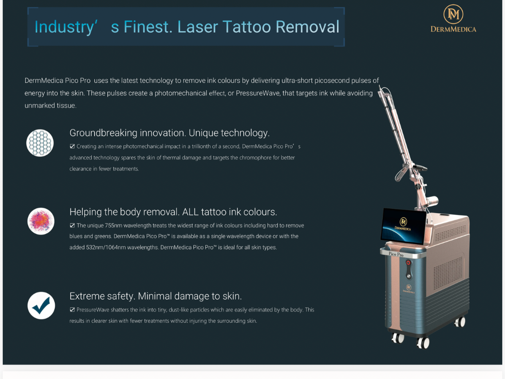 DermMedica Pico Pro — Industry's finest laser tattoo removal