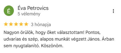 KárpitKing ügyfélvélemény a Google-on