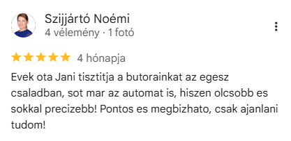KárpitKing ügyfélvélemény a Google-on