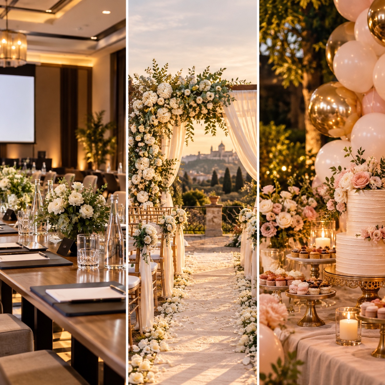 Eventos corporativos, bodas y celebraciones decoradas por MARÉL