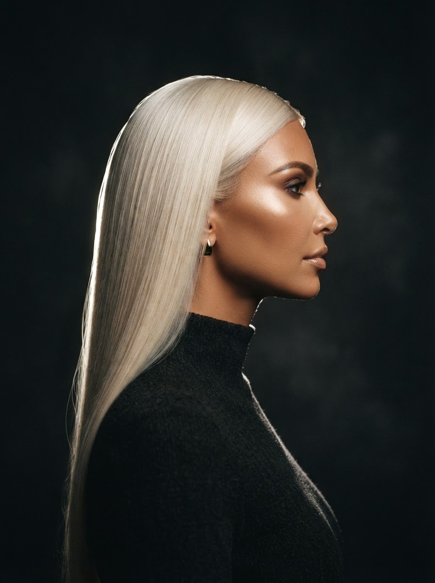 Platinum Blonde Straight Lace Wig