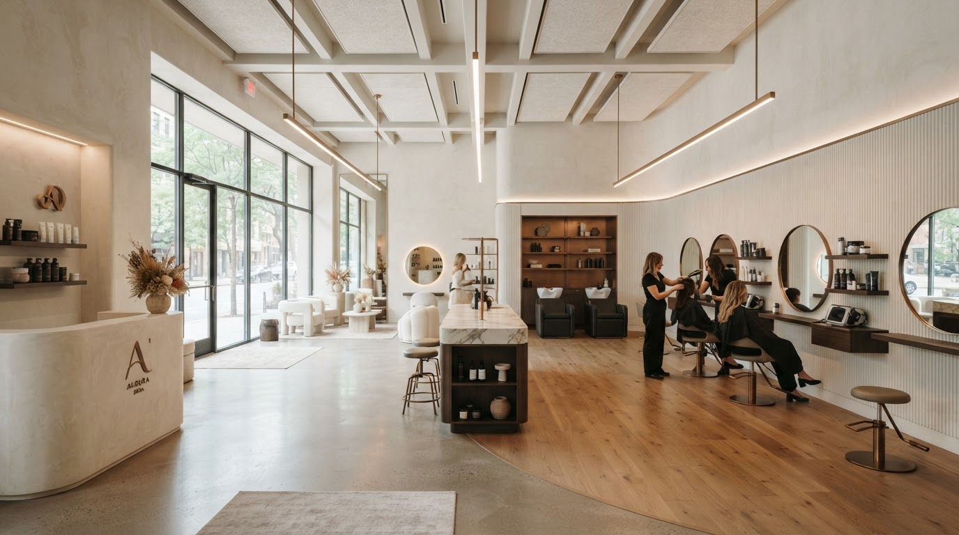 Luxury hair salon interior