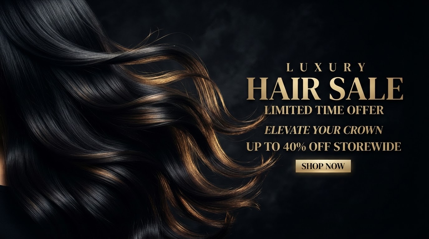 Dramatic flowing black hair editorial