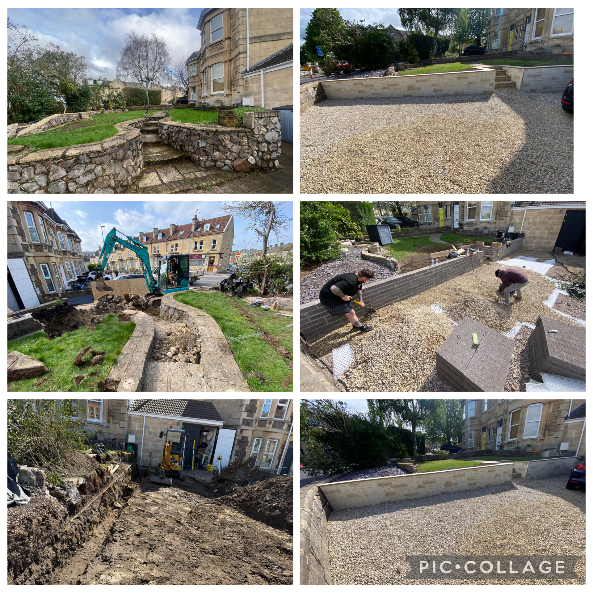 Tiered Front Garden Excavation & Gravel Driveway