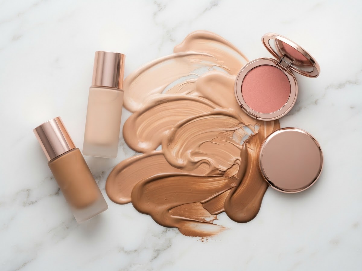 Foundation and blush collection