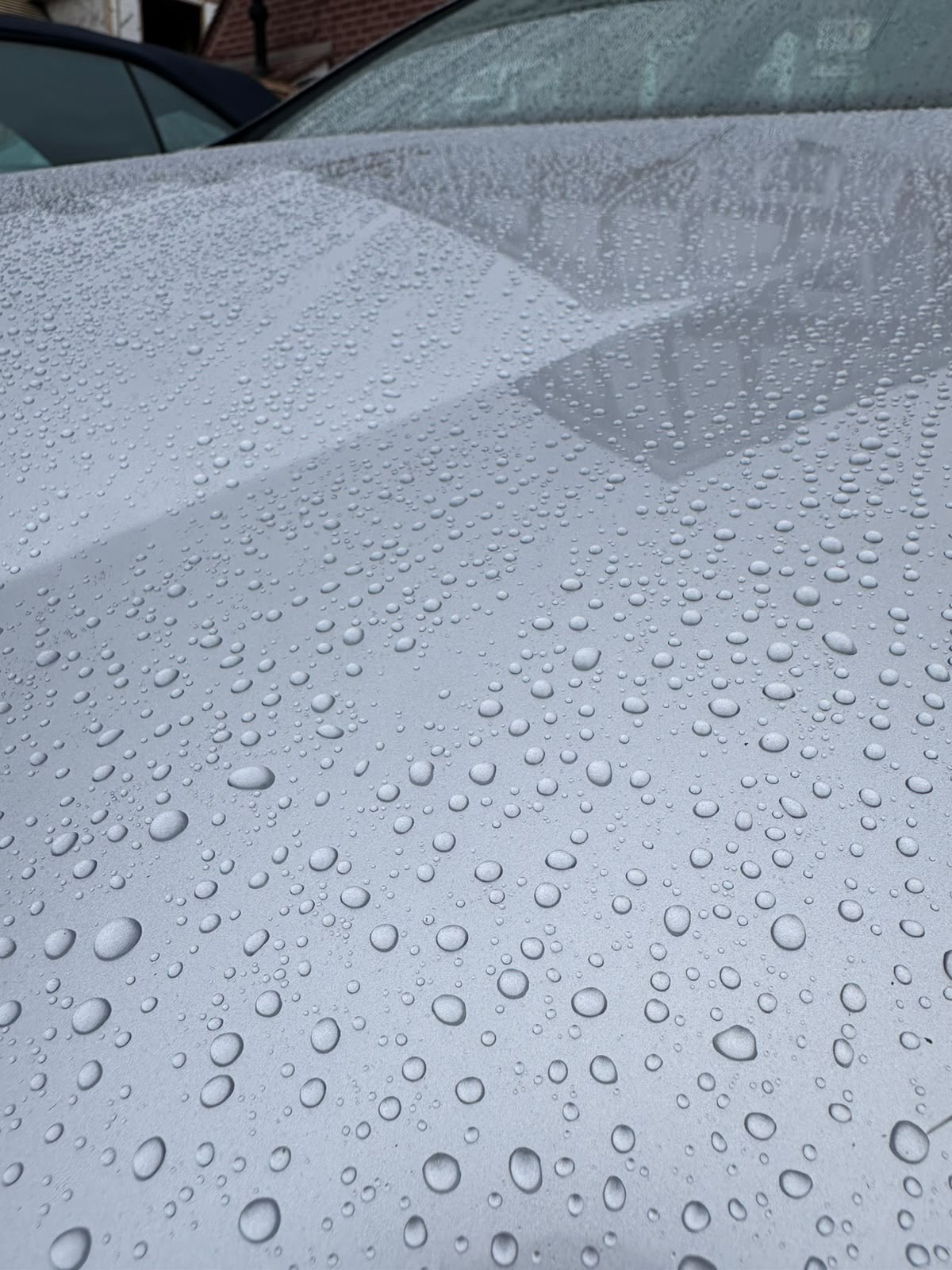Ceramic coating water beading