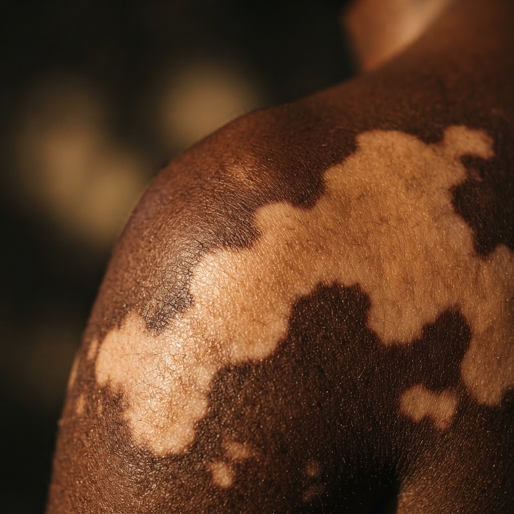 Macro of vitiligo skin texture